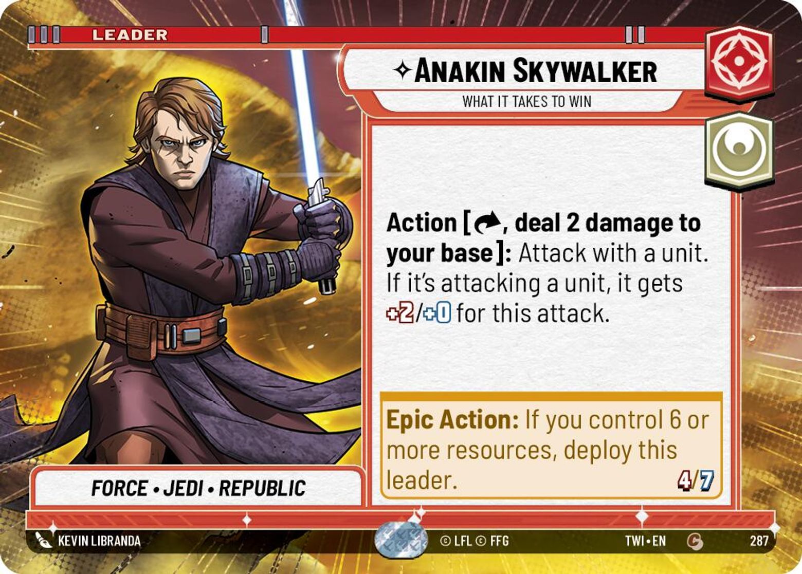 Anakin Skywalker, What it Takes to Win