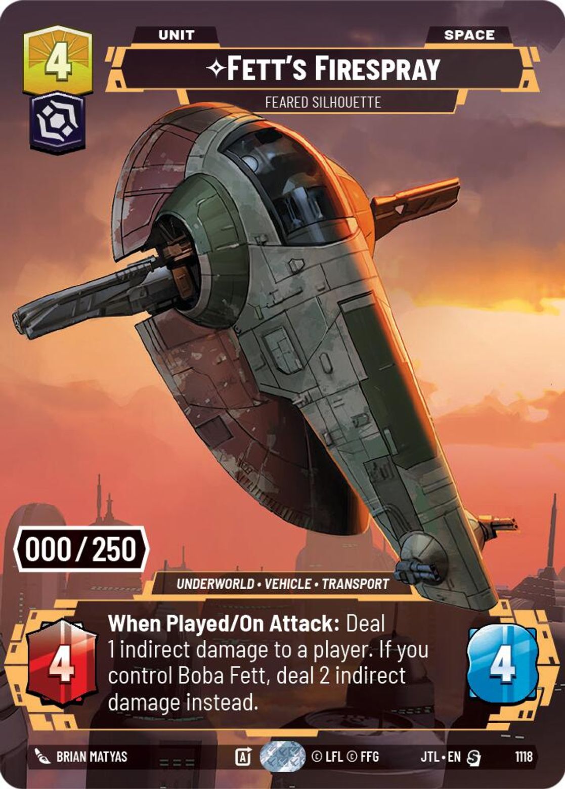 Fett's Firespray, Feared Silhouette