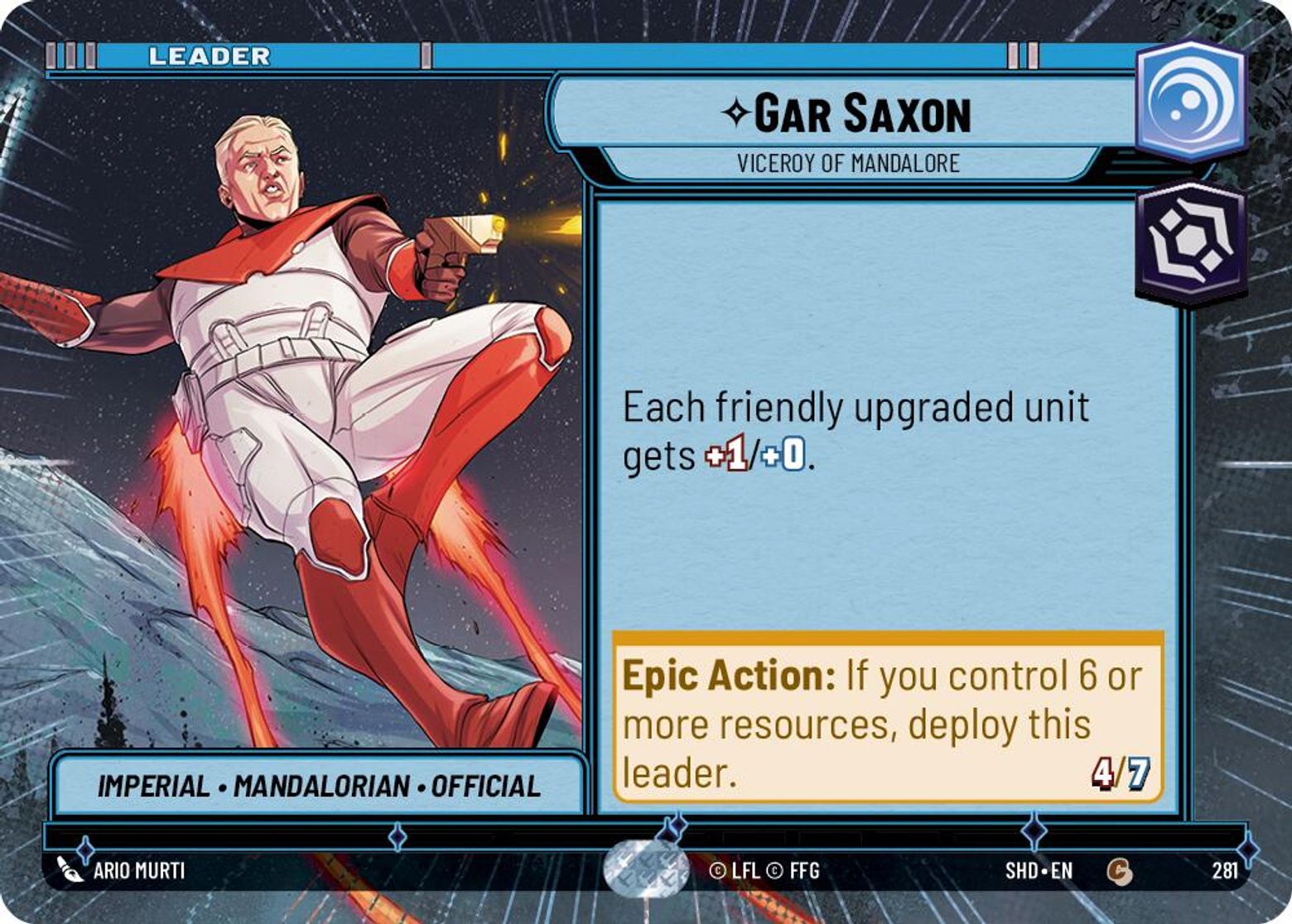 Gar Saxon, Viceroy of Mandalore