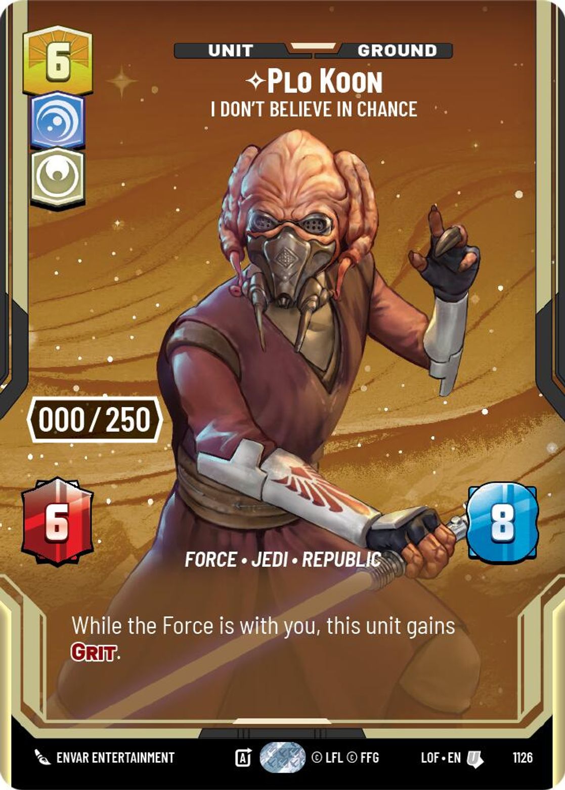 Plo Koon, I Don't Believe in Chance