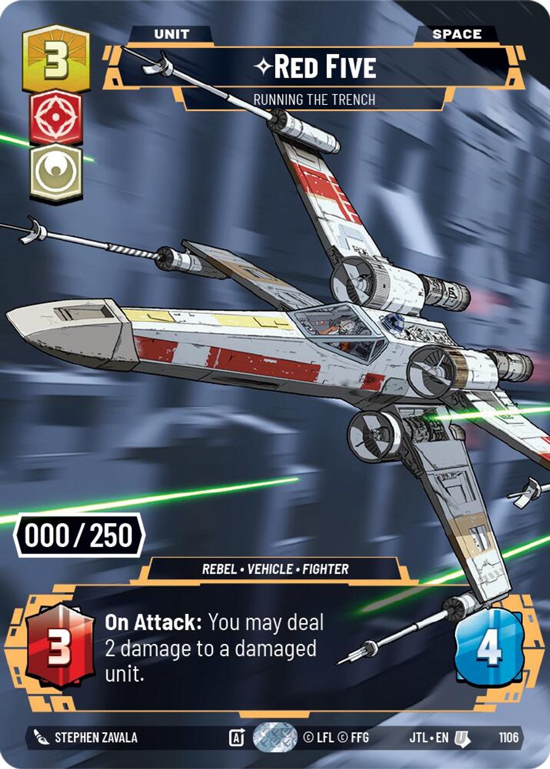 Red Five, Running the Trench